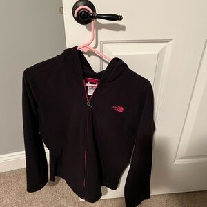 North face black hoodie fleece